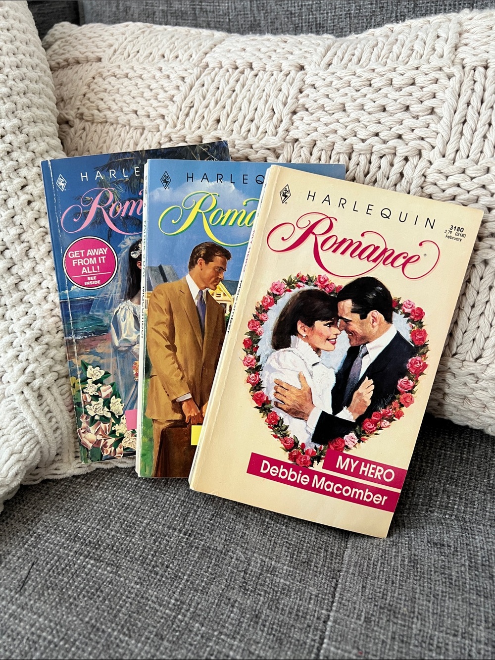 Romance Paperback Book - My Hero by Debbie Macomber - Cream Cover